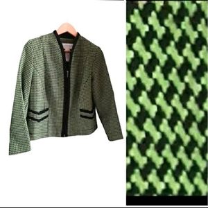 Womens sz 10 p Green dark Navy Navy vtg Sag Harbor Blazer Jacket